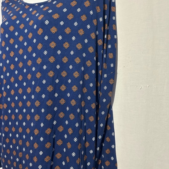 Mud Pie Blue and Orange Blouse Size Small/Medium - Picture 2 of 4